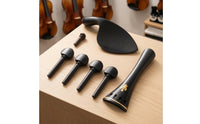 Ebony Violin Accessory Kit Wooden Violin Parts Kit Gold-Tone Tailpiece Replacement for Violinists