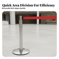 Retractable Belt Stanchion Sturdy Steel Construction Retractable Belt Barrier Stable Base Gallery Barrier Post for Cultural Institutions