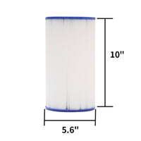 Cylindrical Pleated Pool Filter Blue Plastic End Caps Swimming Pool Filter Hollow Center Water Care White