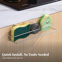 Stainless Metal Towel Holder Drill over Cabinet Door Organizer No Tool Installation over Cabinet Door Rack for Apartment Dwellers, Adults, Pantry