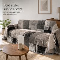 Nordic Chenille Sofa Cover Throw Blanket for Single, Double, and Triple Seaters
