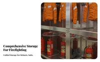 Firefighter Gear Rack 304 Stainless Steel Fire Station Uniform Rack Sturdy and Sturdy Emergency Response Equipment Holder for Firefighters