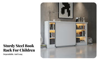 Storage Unit with Whiteboard Doors Sturdy Construction 5-Tier Storage Cabinet Large Capacity storage unit for Children, Book Lovers, Bedroom, Study, Playroom