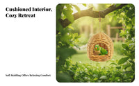 Handwoven Woven Bird Nest Imitation Rattan Hanging Bird Nest Dome-Shaped Birdhouse Open Front