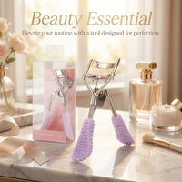 Wide Angle Eyelash Curler for Makeup, Stainless Steel Manual Lash Non-Electric, Professional Cosmetic with Replacement Pads Travel Accessory