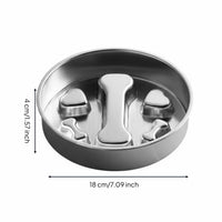 Slow Feeder Dog Bowl Rust-Resistant Stainless Pet Bowl Easy to Pet Hygiene Supplies for Large Dogs