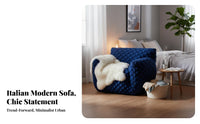 Modern design Curved Teddy Sofa Nordic Inspired Living Room Furniture Minimalist Aesthetic Couch Comfortable for Design aficionados, Apartment Dwellers, Interior Designers, Bedroom, Villa, Lounge Area, Small Spaces