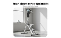 Stable Triangular Structure Foldable Stair Stepper Machine Low Effect Foldable Climbing Machine Anti-Slip Pedals Aerobic Climbing Stepper Heavy-Duty Frame
