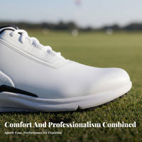 men's Cleated Golf Shoes Comfortable Lightweight Golf Sneakers Full-Day Comfort Breathable Course Shoes for Golfers, Athletes, Outdoor, Driving Range