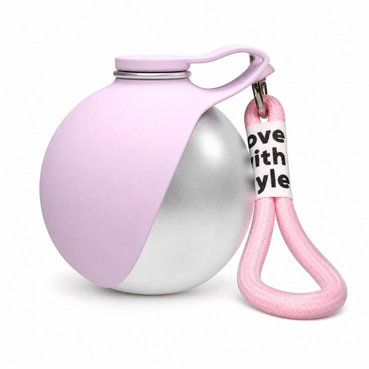 Hanging Strap Portable Pet Water Bottle Metal Clip Foldable Pet Water Bottle Outdoor Animal Gear Round