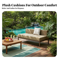 4 Pieces Waterresistant 4-Piece Wicker Sofa Set sun-resistant Outdoor Furnishing Woven design Patio Group All-Weather for Families, Homeowners, Adults, Balcony, Garden, spineyard, waterside