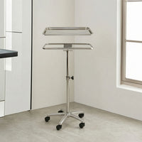 Rolling Tray Table Multipurpose Wheeled Utility Stand Heavy Duty Tray Table with Wheels for Permanent Art Artists, Care Facilities