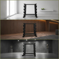 Stable Dumbbell and Kettlebell Storage Rack Space-Saving Heavy-Duty Dumbbell Rack Compact Weight Holder Multi-Tier for Home Gym