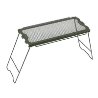 Foldable Folding Mesh Table Durable Iron Construction Lightweight Folding Table With Side Racks Portable Camping Shelf High Load-Bearing Capacity for Picnickers