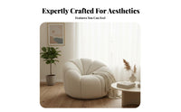 Pumpkin Three-Seater French Cream design Sofa Small Apartment perfect for Couch for Young Adults, Interior Designers, Studio, Lounge Area