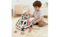 Disassembly Wooden Assembly Truck Finemovement Take Apart Truck Rotating Gears Building Vehicle Set Colorful Painted for Children