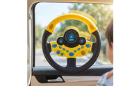 Early-Learning Car Driving Simulator Toy Interactive Car Steering Wheel Toy Light-up Simulated Driving Steering Wheel Educational for Toddlers, Preschoolers, Kids, Backseat Play, Home Playroom