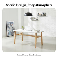 Modern Rectangular Dining Set Space-Saving Design Wooden Dining Table and Chair Set Stable Structure Home Furniture for Homeowners, Apartment Dwellers