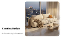 Rounded Sofa Modern Minimalist aesthetic Living Room Furniture abrasionResistant Sectional Couch for Apartment Dwellers, Small Spaces, Lounge Area, Bedroom