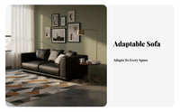 Lowheight Straight Sofa Retro Design Couch Mid-Centuryperiod Modern aesthetic Living Room Seating for Apartment Dwellers, Families, Lounge Area, Movie evenings