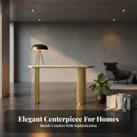 Modern Design Curved Entryway Stand Scratch Resistant Hallway Table Slim Profile Home Furnishing Strong Load Bearing for Homeowners, Interior Designers, Newlyweds, Foyer, Living Room, Behind Sofa