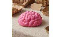 Raised Grooves Brain Squishy Toy Pink Brain Stress Ball Slow Rising Anatomy Stress Ball Handheld