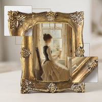 Antique Ornate Picture Frame Decorative Gold Picture Frame Elegant Floral for Living Room