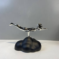 Resin Flying Sleek Figure Home Decoration Available for Purchase Office