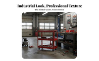 Long-Lasting Steel Construction 3-Tier Tool Cart High Load Capacity 3-Tier Rolling Tool Cart Industrial Grade Workshop Service Trolley Locking Wheels for Mechanics, Tradesmen, DIY Enthusiasts, Auto Repair Shop, Garage, Warehouse