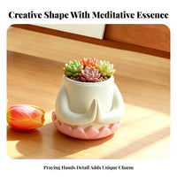White and Pink Home Decor Desktop Pot Space-Saving Planter