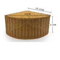 Space Saving Faux Rattan Corner Organizer Easy to Clean Fan-Shaped Storage Basket Long-Lasting Corner Storage Basket Versatile for Children, Closet, Bedroom, Living Room, Playroom