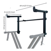 Rubberized End Caps Keyboard Stand Riser Matte Finish Cross-Style Keyboard Stand Attachment Clamp Mount Music Gear Metal