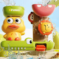Waterstream Bath Toy with Spoon Interactive Suction Cup Bath Toy for Toddlers, Kids, Children, Bathtub, Bathroom, Shower