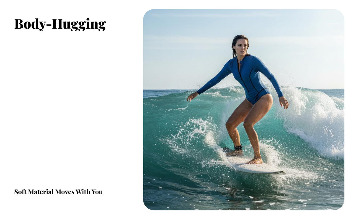 Long Sleeve Single-Piece Swimsuit Sun Protection women's Surfing Figure Suit Long Sleeve Zip Front Swimsuit Quick-Drying