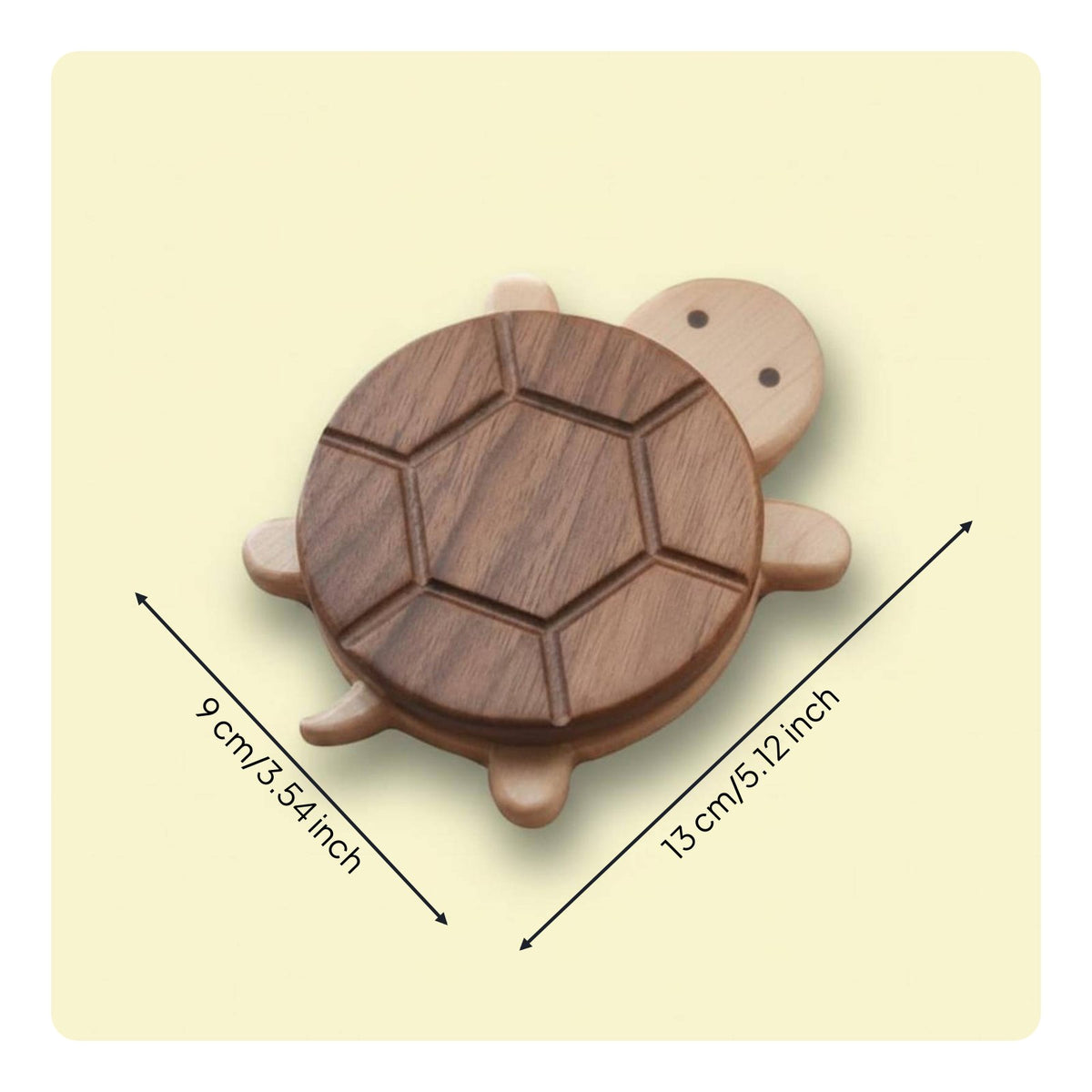 Natural Wood Turtle Wooden Coaster Heat-Resistant Turtle Coaster Table Protection Tortoise Cup Mat Cute Creature Shape for Desk