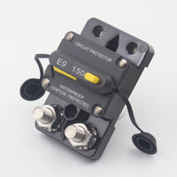 Manual Reset Circuit Breaker Marine-Grade Circuit Breaker with Terminal Protectors Dust-Resistant Overload Protector for Vehicle Wiring