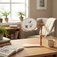 Beech Wood Embroidery Frame Holder 360 Degree Rotation Needlework Tool