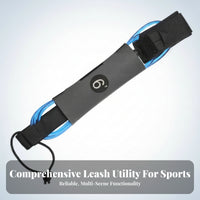 Coiled Wave Leash Adjustable TPU Wave Leash Blue for Paddleboarding