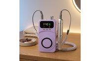 Nail Drill Machine with Lamp Rechargeable Nail Drill with Lamp Cordless Portable for Beginners, Home DIY