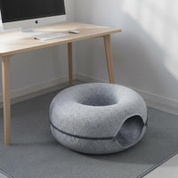 All-Season Use Cat Tunnel Bed Easy to Clean Felt Cat Tunnel Bed Detachable Design Scratch-Resistant for Kittens, Small Pets