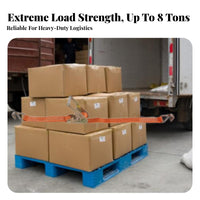 Ratchet Fastening Strap Wear-Resistant Heavy-Duty Cargo Strap Easy Truck Bed Fastening Strap for Haulers, Campers, Trailers, Warehousing