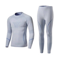 Ski Underlayer Layer Set Lightweight Thermal Base Layer Set Soft Skin Friendly Seamless Compression Underwear for Mountaineering, Hiking