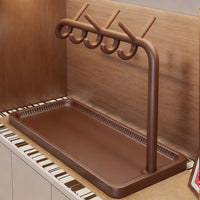 Entryway Key Organizer Shelf with Hooks for Necklaces and Watches