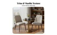 Light Luxury Design 3-Piece Round Table and Chair Set Modern Design 3-Piece Breakfast Nook Set Space-Saving Household Furniture Sturdy Construction for Apartment Dwellers, Business Owners, Balcony, Office Reception, Kitchen, Small Areas