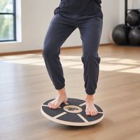 Balance Board for Gym Goers White Round Non-Slip Surface 250kg Wobble Board