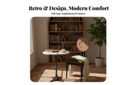 Wooden Chair with Woven Backrest French rural Design Dining Seat Retro look Easy Assembly for Renters, Restaurant, eatery