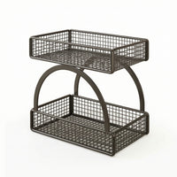 Two-Tier Fruit Rack Space-Saving Countertop Organizer Rack for Kitchen, Dining Room