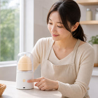 One-Button Electric Egg Shaker Automatic Egg Scrambler with Dome Cover Portable Gadget Built in Battery for Home Cooks