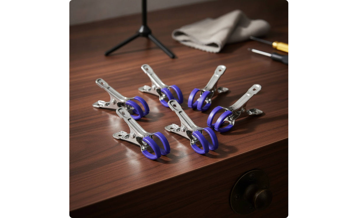 6 Pieces Woodwind Repair Clip Compact Key Pad Clamp Lightweight Woodwind Repair Tool