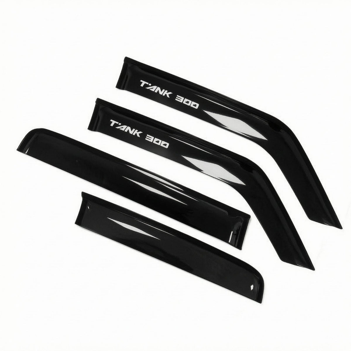 4 Pieces Black Trim Vehicle 300 Rain Guard Exterior Install Rear View Mirror Rain Guard Included Accessories Battery Protection Cover